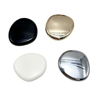 Pebble Shape Solid Perfume Compact | Zamac Irregular Stone‑Like Metal Cosmetic Case